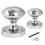 Victorian Style Round Door Knob Set with Latch