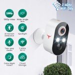 Wireless Outdoor Security Camera with AI Detection (2 Pack)
