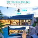 Aomeisi 5MP Solar Outdoor Security Camera
