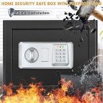 Fireproof Home Safe with Alarm & Removable Shelf