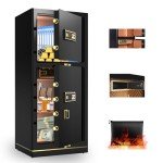 Large Waterproof Fireproof Electronic Safe with Keypad