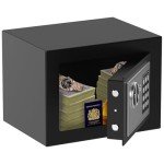 ZENO Small Digital Safe with Keypad & Backup Keys
