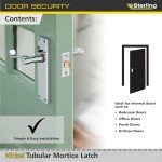 Nickel Tubular Mortice Latch 4-Pack, 63mm