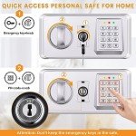 Fireproof Home Safe with Alarm & Removable Shelf