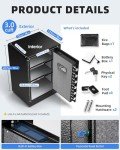 DAYI Fireproof Waterproof Home Safe with Keypad