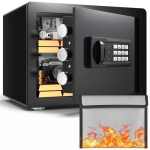 Fireproof Waterproof Safe Box for Documents and Cash
