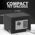 ZENO Small Digital Safe with Keypad & Backup Keys
