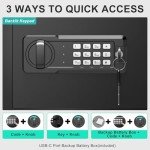 Fireproof Waterproof Safe Box for Documents and Cash