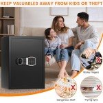 Large Fireproof Waterproof Digital Safe with Alarm