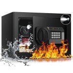 Compact Fireproof Waterproof Home Safe with Keypad