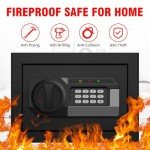 Compact Fireproof Waterproof Home Safe with Keypad