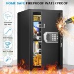 Waterproof Fireproof Digital Safe with Keypad
