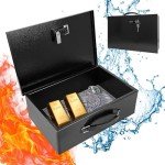 Fireproof Lock Box with Combination and Key