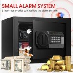 Compact Fireproof Waterproof Home Safe with Keypad