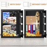 Large Fireproof Safe with Alarm and Backup Keys
