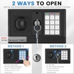 Small Digital Safe with Keypad and Backup Keys