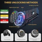 Large Fireproof Waterproof Safe Box with LED Light