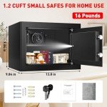 Compact Fireproof Waterproof Home Safe with Keypad