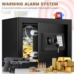 Small Digital Safe with Keypad and Backup Keys