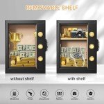 Large Fireproof Waterproof Safe Box with LED Light