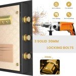 Large Fireproof Waterproof Safe Box with LED Light