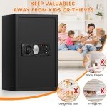 Large Fireproof Safe with Alarm and Backup Keys