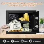 Fireproof Waterproof Safe Box with Digital Keypad