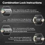 Fireproof Lock Box with Combination and Key