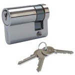 Nickel Euro Single Cylinder Lock with 3 Keys