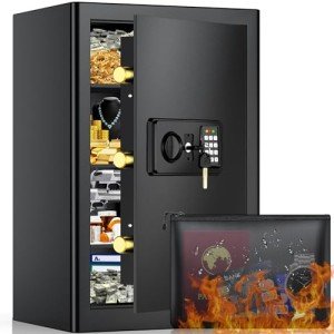 Large Fireproof Safe with Digital Lock & Bag