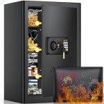 Large Fireproof Safe with Digital Lock & Bag