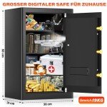 Large Fireproof Safe with Digital Lock & Bag