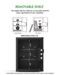 Fireproof Waterproof Safe with Digital Keypad Lock