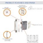 Heavy Duty Chrome Mortice Lock with Keys