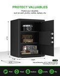 Fireproof Waterproof Safe with Digital Keypad Lock