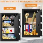 Large Fireproof Waterproof Home Safe with Keys