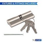 XFORT® Chrome Euro Cylinder Lock with Keys