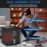 Fingerprint Fireproof Safe Box with Dual Alarm