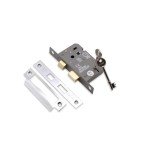 Polished Chrome 3 Lever Mortice Door Lock