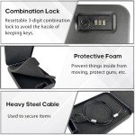 Portable Gun Safe with Combination Lock – Black