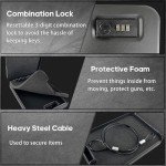 Portable Pistol Safe with Combination Lock, Black