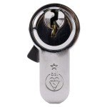 Chrome Euro Cylinder Door Lock with 5 Keys