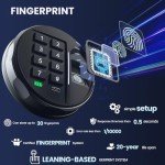 Grimtron Biometric Fingerprint Safe with Keypad