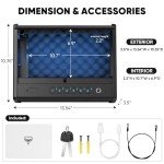 Dveron biometric Gun Safe for Handgun, Quick Access Fingerprint ≤0.1s Pistol Safe, Gun Lock Box Gun for Cloakroom Bedroom Nightstand and Car, Black Safe Box, Carbon Steel Construction