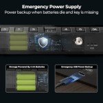 ONNAIS Large Biometric Gun Safe - Fingerprint Pistol Safe with Internal Light, Three Unlock Methods, and Emergency Power Supply, Gun Lock Box for Home, Bedside, Nightstand, and Car Use