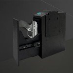 Gun Safe Biometric Pistol Safe, Mounted Nightstand Quick Access Handgun Safe and Diversion Safe for Car, Truck, Desk, Bedside, Wall with Security Fingerprint, Key Access, PIN Code