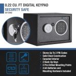Barska Digital Keypad Home & Office Steel Security Safe Lock Box with Deadbolts - 0.22 Cu Ft Compact