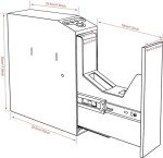 Gun Safe Biometric Pistol Safe, Mounted Nightstand Quick Access Handgun Safe and Diversion Safe for Car, Truck, Desk, Bedside, Wall with Security Fingerprint, Key Access, PIN Code