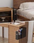 MAEZOE Gun Safe Biometric Pistol Safe with Quick Access Sliding Door, Mounted Nightstand Fireproof Handgun Safe & Gun Lock Box for Car, Truck, Desk, Bedside, Wall with Fingerprint, PIN Code, KEY Acces