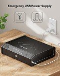 movgul Gun Safes, Biometric Pistol Safe with LCD Display of Temperature Humidity USB Port, Gun Safes 3 Ways Quick Access Fingerprint Handgun Safe for Nightstand Car
